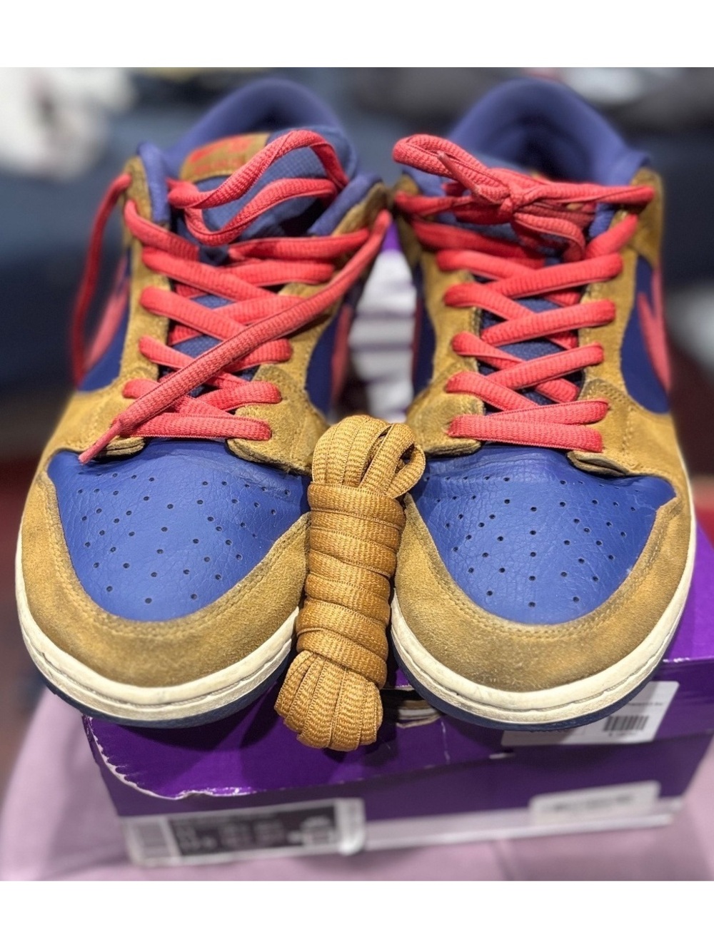 Nike Dunk SB Low Men's Size 11 Reverse Papa Bear Blue Red Brown BQ6817-700